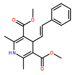 3,5-Pyridinedicarboxylic acid, 1,4-dihydro-2,6-dimethyl-4-(2-phenylethenyl)-, 3,5-dimethyl ester