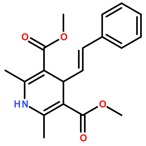 3,5-Pyridinedicarboxylic acid, 1,4-dihydro-2,6-dimethyl-4-(2-phenylethenyl)-, 3,5-dimethyl ester