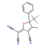 Propanedinitrile, 2-[3-cyano-4-methyl-5-phenyl-5-(trifluoromethyl)-2(5H)-furanylidene]-