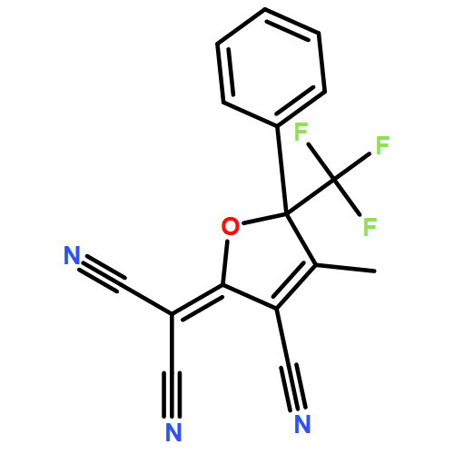 Propanedinitrile, 2-[3-cyano-4-methyl-5-phenyl-5-(trifluoromethyl)-2(5H)-furanylidene]-