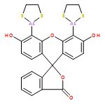 Spiro[isobenzofuran-1(3H),9'-[9H]xanthen]-3-one,4',5'-bis(1,3,2-dithiarsolan-2-yl)-3',6'-dihydroxy-