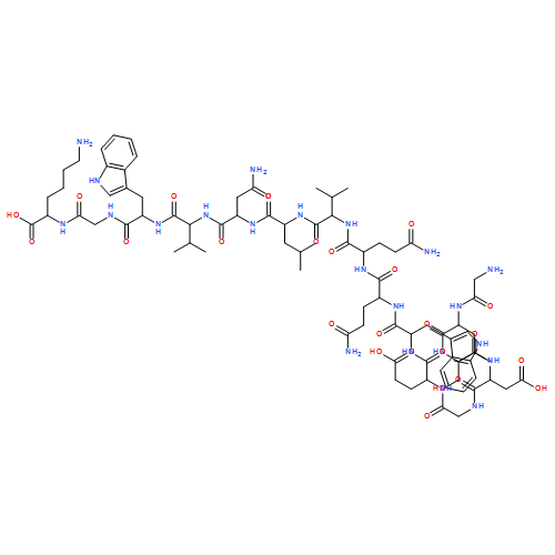 L-Lysine, glycyl-L-leucyl-L-seryl-L-α-aspartylglycyl-L-α-glutamyl-L-tryptophyl-L-glutaminyl-L-glutaminyl-L-valyl-L-leucyl-L-asparaginyl-L-valyl-L-tryptophylglycyl-