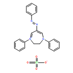 1H-1,4-Diazepinium, 2,3-dihydro-1,4-diphenyl-6-(2-phenyldiazenyl)-, perchlorate (1:1)