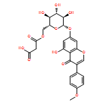 5-hydroxy-3-(4-methoxyphenyl)-4-oxo-4H-chromen-7-yl 6-O-(carboxyacetyl)-beta-D-glucopyranoside