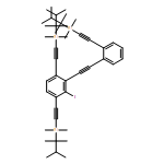 Benzene, 1,4-bis[2-[dimethyl(1,1,2-trimethylpropyl)silyl]ethynyl]-2-[2-[2-[2-[dimethyl(1,1,2-trimethylpropyl)silyl]ethynyl]phenyl]ethynyl]-3-iodo-