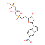 1H-Indole, 1-[2-deoxy-5-O-[hydroxy[[hydroxy(phosphonooxy)phosphinyl]oxy]phosphinyl]-β-D-erythro-pentofuranosyl]-5-nitro-