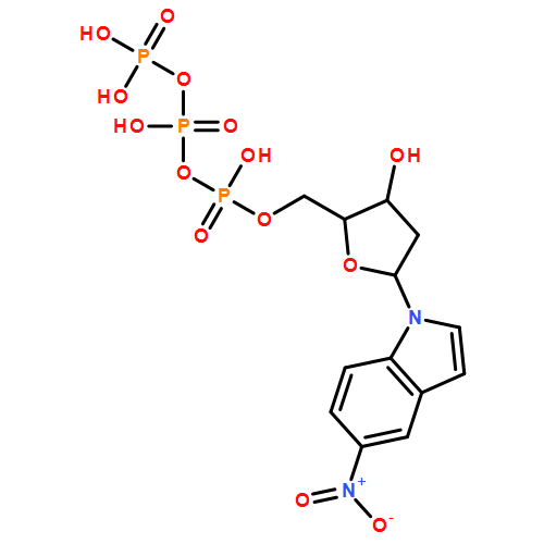 1H-Indole, 1-[2-deoxy-5-O-[hydroxy[[hydroxy(phosphonooxy)phosphinyl]oxy]phosphinyl]-β-D-erythro-pentofuranosyl]-5-nitro-