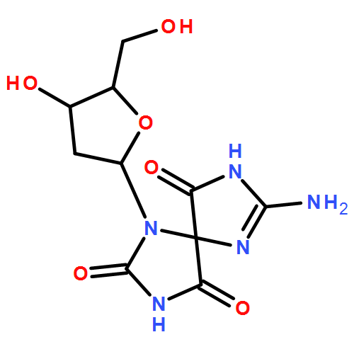 1,3,6,8-Tetraazaspiro[4.4]non-6-ene-2,4,9-trione, 7-amino-1-(2-deoxy-β-D-erythro-pentofuranosyl)-, (5S)-