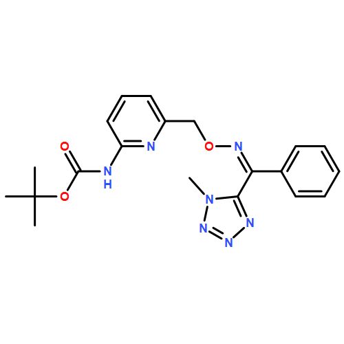 Carbamic acid,[6-[[[(Z)-[(1-methyl-1H-tetrazol-5-yl)phenylmethylene]amino]oxy]methyl]-2-pyridinyl]-, 1,1-dimethylethyl ester