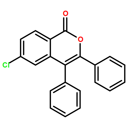 1H-2-Benzopyran-1-one, 6-chloro-3,4-diphenyl-