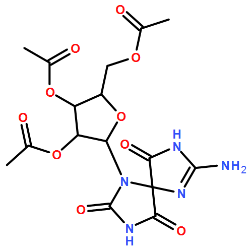 1,3,6,8-Tetraazaspiro[4.4]non-6-ene-2,4,9-trione, 7-amino-1-(2,3,5-tri-O-acetyl-β-D-ribofuranosyl)-