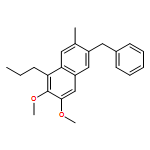 Naphthalene, 2,3-dimethoxy-7-methyl-6-(phenylmethyl)-1-propyl-