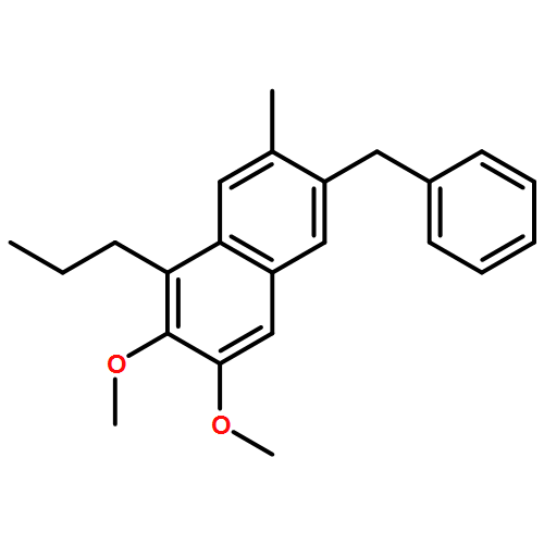 Naphthalene, 2,3-dimethoxy-7-methyl-6-(phenylmethyl)-1-propyl-