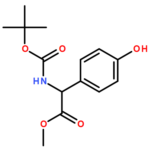 Benzeneacetic acid, α-[[(1,1-dimethylethoxy)carbonyl]amino]-4-hydroxy-, methyl ester, (αR)-