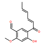 Benzaldehyde, 4-hydroxy-2-methoxy-5-(1-oxo-2,4-hexadienyl)-, (E,E)-