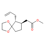 1,4-Dioxaspiro[4.4]nonane-7-acetic acid, 6-(2-propen-1-yl)-, methyl ester, (6R,7R)-rel-