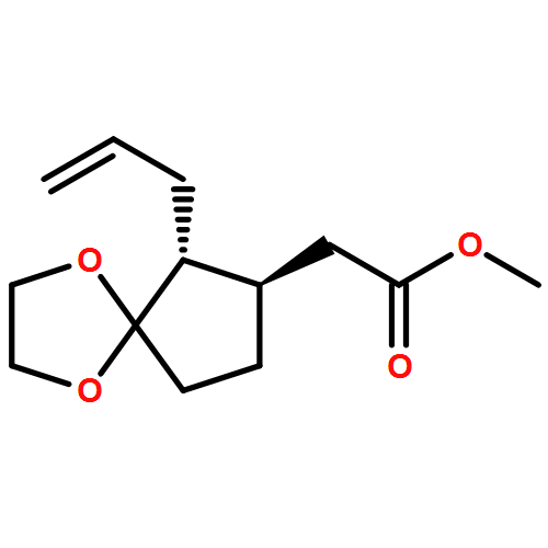 1,4-Dioxaspiro[4.4]nonane-7-acetic acid, 6-(2-propen-1-yl)-, methyl ester, (6R,7R)-rel-