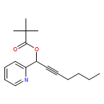 Propanoic acid, 2,2-dimethyl-, 1-(2-pyridinyl)-2-heptyn-1-yl ester