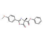 4-Oxazolecarboxylic acid,4,5-dihydro-2-(4-methoxyphenyl)-4-methyl-5-oxo-, phenyl ester, (4R)-