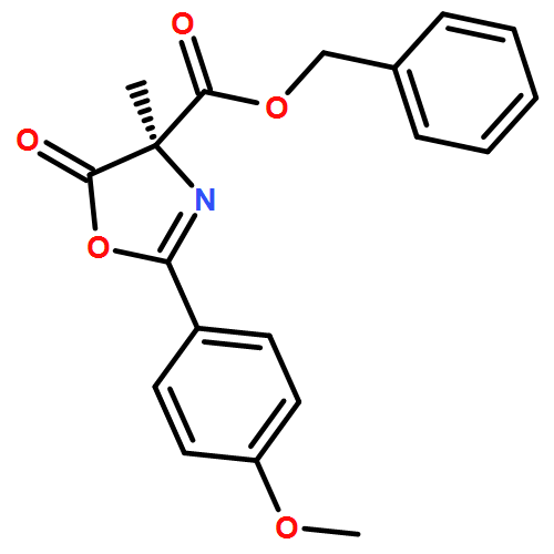 4-Oxazolecarboxylic acid, 4,5-dihydro-2-(4-methoxyphenyl)-4-methyl-5-oxo-, phenylmethyl ester, (4R)-