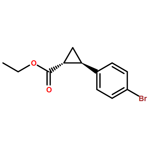 Cyclopropanecarboxylic acid, 2-(4-bromophenyl)-, ethyl ester, (1R,2R)-rel-