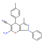 Pyrano[2,3-c]pyrazole-5-carbonitrile, 6-amino-1,4-dihydro-3-methyl-4-(4-methylphenyl)-1-phenyl-