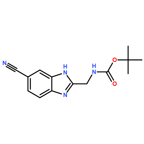 Carbamic acid, [(5-cyano-1H-benzimidazol-2-yl)methyl]-, 1,1-dimethylethyl ester (9CI)