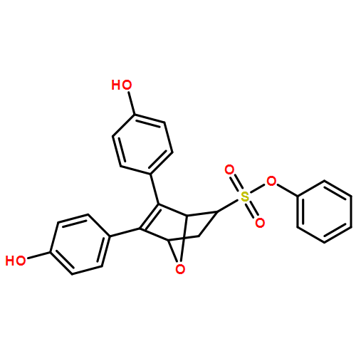 7-Oxabicyclo[2.2.1]hept-5-ene-2-sulfonic acid, 5,6-bis(4-hydroxyphenyl)-, phenyl ester, (1R,2S,4R)-rel-