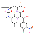 L-Alanine, N-[(1,1-dimethylethoxy)carbonyl]-N-methyl-D-leucyl-(βR)-4-fluoro-β-hydroxy-3-nitro-D-phenylalanyl-3-cyano-