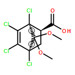 Bicyclo[2.2.1]hept-5-ene-2-carboxylic acid, 1,4,5,6-tetrachloro-7,7-dimethoxy-, (1R,2R,4S)-rel-