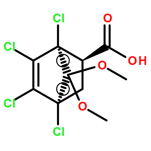 Bicyclo[2.2.1]hept-5-ene-2-carboxylic acid, 1,4,5,6-tetrachloro-7,7-dimethoxy-, (1R,2R,4S)-rel-