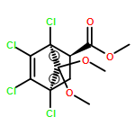 Bicyclo[2.2.1]hept-5-ene-2-carboxylic acid, 1,4,5,6-tetrachloro-7,7-dimethoxy-, methyl ester, (1R,2R,4S)-rel-