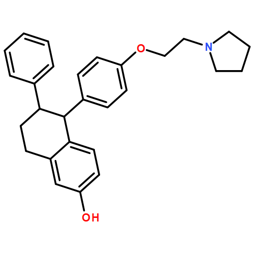 2-Naphthalenol, 5,6,7,8-tetrahydro-6-phenyl-5-[4-[2-(1-pyrrolidinyl)ethoxy]phenyl]-, (5R,6S)-