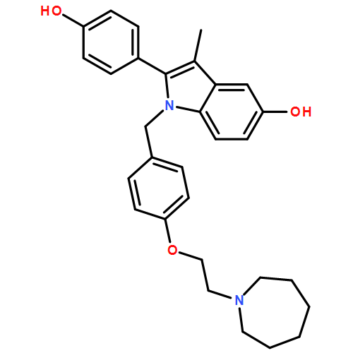 1H-Indol-5-ol, 1-[[4-[2-(hexahydro-1H-azepin-1-yl)ethoxy]phenyl]methyl]-2-(4-hydroxyphenyl)-3-methyl-