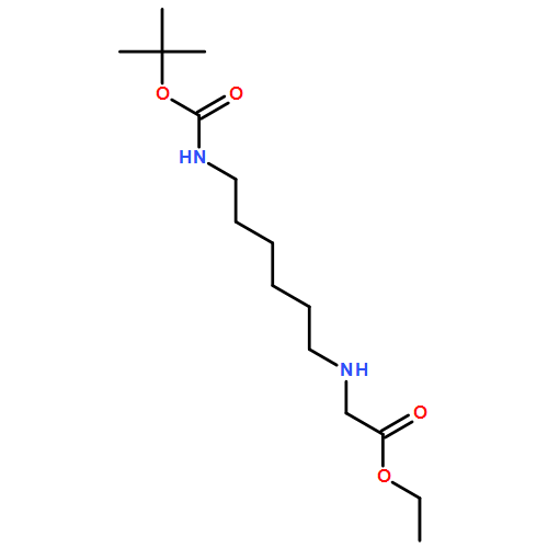 Glycine, N-[6-[[(1,1-dimethylethoxy)carbonyl]amino]hexyl]-, ethyl ester