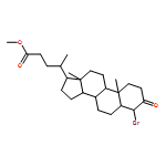 Cholan-24-oic acid, 4-bromo-3-oxo-, methyl ester, (5β)-