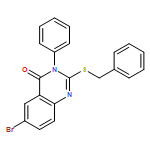 4(3H)-Quinazolinone, 6-bromo-3-phenyl-2-[(phenylmethyl)thio]-