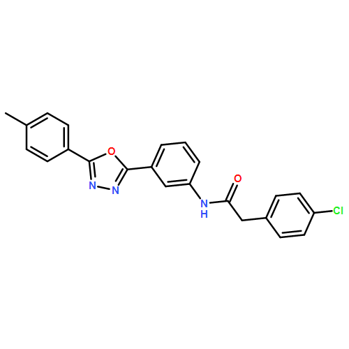 Benzeneacetamide, 4-chloro-N-[3-[5-(4-methylphenyl)-1,3,4-oxadiazol-2-yl]phenyl]-