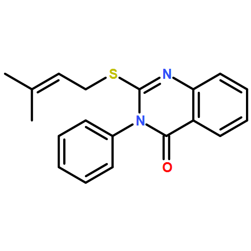 4(3H)-Quinazolinone, 2-[(3-methyl-2-buten-1-yl)thio]-3-phenyl-