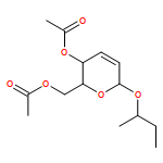 α-D-erythro-Hex-2-enopyranoside, 1-methylpropyl 2,3-dideoxy-, 4,6-diacetate