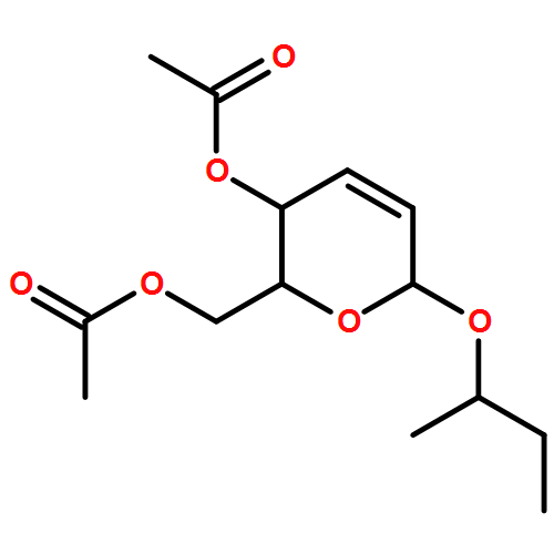 α-D-erythro-Hex-2-enopyranoside, 1-methylpropyl 2,3-dideoxy-, 4,6-diacetate