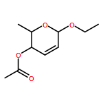 2H-Pyran-3-ol, 6-ethoxy-3,6-dihydro-2-methyl-, 3-acetate, (2S,3R,6S)-