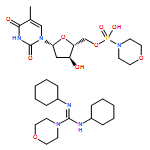 Thymidine, 5'-(hydrogen P-4-morpholinylphosphonate), compd. with N,N'-dicyclohexyl-4-morpholinecarboximidamide (1:1)