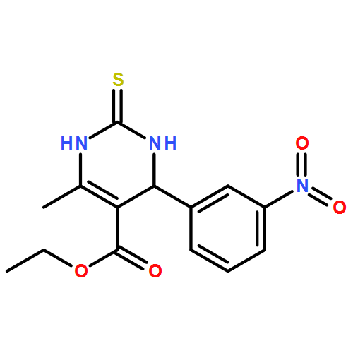 5-Pyrimidinecarboxylic acid,1,2,3,4-tetrahydro-6-methyl-4-(3-nitrophenyl)-2-thioxo-, ethyl ester