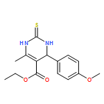 5-Pyrimidinecarboxylic acid,1,2,3,4-tetrahydro-4-(4-methoxyphenyl)-6-methyl-2-thioxo-, ethyl ester