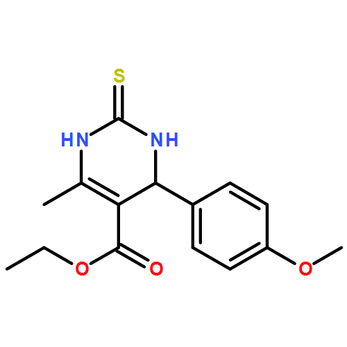 5-Pyrimidinecarboxylic acid,1,2,3,4-tetrahydro-4-(4-methoxyphenyl)-6-methyl-2-thioxo-, ethyl ester