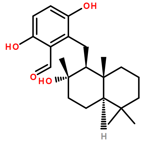 Benzaldehyde, 2-[[(1S,2S,4aR,8aR)-decahydro-2-hydroxy-2,5,5,8a-tetramethyl-1-naphthalenyl]methyl]-3,6-dihydroxy-