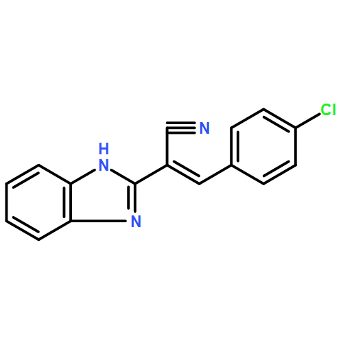 1H-Benzimidazole-2-acetonitrile, α-[(4-chlorophenyl)methylene]-, (E)- (9CI)