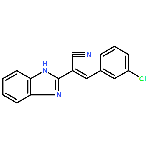 1H-Benzimidazole-2-acetonitrile, α-[(3-chlorophenyl)methylene]-, (αE)-