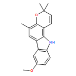 Pyrano[3,2-a]carbazole, 3,11-dihydro-8-methoxy-3,3,5-trimethyl-